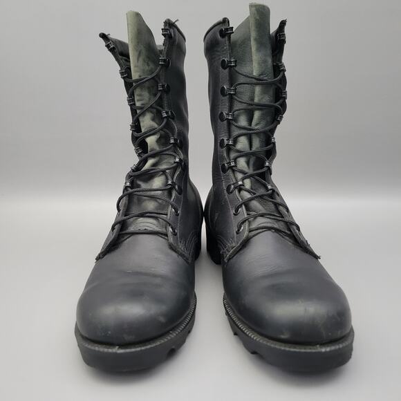 VTG Ro Search Boots Black Leather Combat Military Lace Up Men’s Sz 10 R main image 11